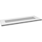 Ekena Millwork Vertical Surface Mount PVC Gable Vent: Non-Functional, w/3-1/2"W x 1"H, Standard Frame, 34"W x 12"H GVPVE34X1201SN - alternate 2